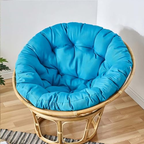 FZKun Hängesesselkissen, gemütliches Nest-Stil, rund, dick, weiches stützendes Kissen für Papasan-Hängematte, Radar-Eierstühle, für drinnen und draußen, Balkon, Garten (E,110 x 110 cm)