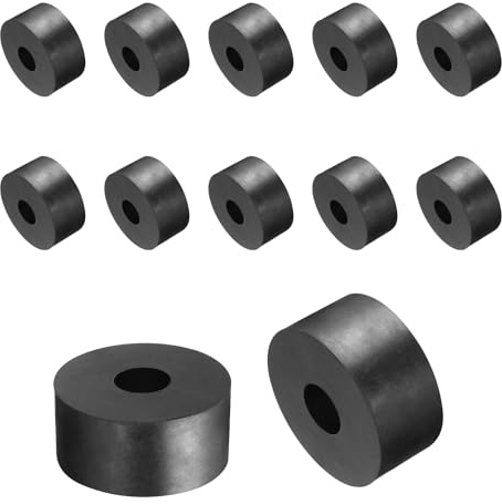QUARKZMAN 12pcs Rondelles en Caoutchouc Anti-Vibration Épaises, Entretoise Plate Amortisseur pour Connexions Électriques Réparations Automobiles Appareils, 60mm OD x 20mm ID x 30mm Hauteur