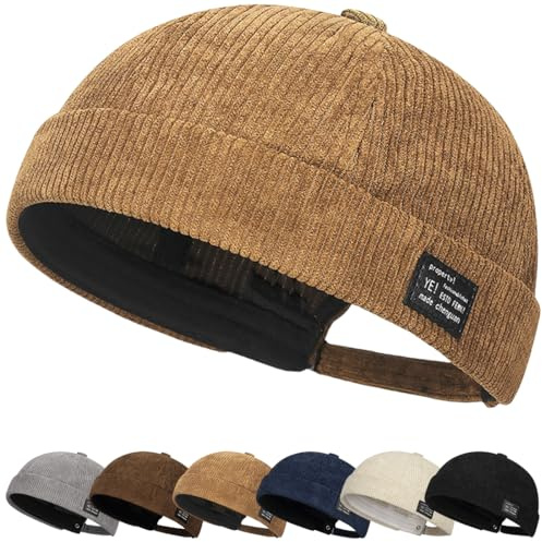 Bonnet Souple Doux et léger pour la Course à Pied Respirant et élastique Chapeau Docker Bonnet Homme Docker Hat Femme Casquette Homme Chapeau Marin Casquette