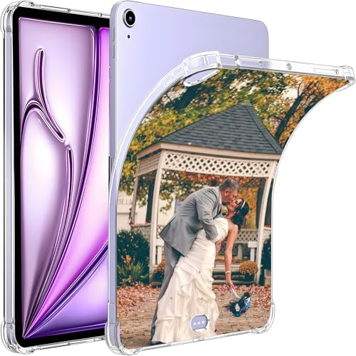 Personalisierte TPU-Hülle für iPad Air 13 Zoll (M4/M3/M2) mit Pencil Pro-1 | Schlanke und leichte, kratzfeste Rückseite mit stoßfester, personalisierter Soft-TPU-Hülle mit Firmenlogo