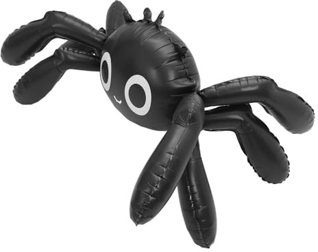 VINTORKY Inflatable Spider Foil Balloon Large Black Halloween Decoration Cartoon Spider Shape for Birthday Party Shower Indoor Outdoor Use