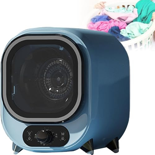 Petit Sèche-Linge, Sèche-Linge À Condensateur Portable De 5 Kg, Essorage Automatique À 5 Modes De Séchage, Économe En Énergie, Idéal Pour Les Petits Espaces(Blue)