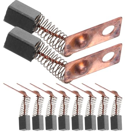 SEWOART Escobillas de Carbón para Taladros Eléctricos 5 Pares Repuesto Duradero Compatible Motores y Amoladoras Angulares Accesorios Profesionales para Herramientas Eléctricas