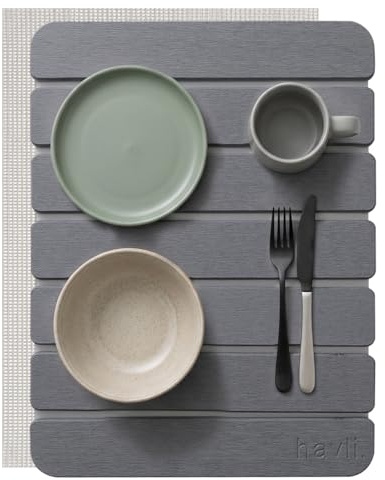havli. Alfombrilla Escurreplatos de Diatomita Plegable Absorbente y de Secado Rápido para Cocina | Escurreplatos de Piedra Diatomita Antideslizante con Base de Cuero Sintético e Incluye Lija (Gris)