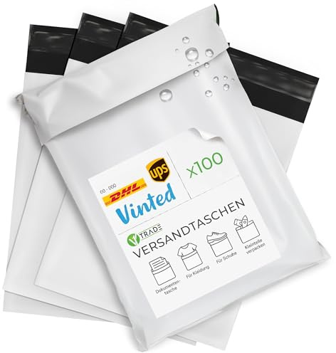 V1 TRADE fraktpåsar 26 x 35 cm – självhäftande fraktpåsar – förpackningspåsar 100 st – fraktpåsar för kläder, vintage, onlinehandel och varupådor