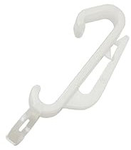 Gardinia Clip-Gleiter für Vorhangschiene Flexline, Montage durch Klicken, Ideal für Gardinen, Kunststoff, Weiß, 20 Stück