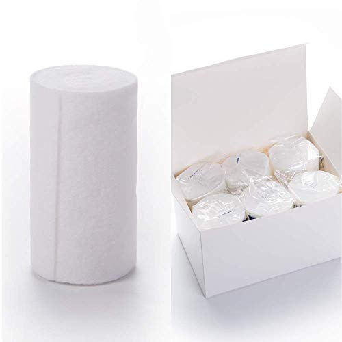 HOSPORA Medical Cotton Cast Padding Roll, 4 Inch x 8 feet, Individual Pack(Pack of 6)