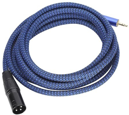 Agatige XLR Maschio a Jack da 3,5 mm Cavo di Segnale Bilanciato XLR a Cavo di Collegamento del Microfono da 1/8 di Pollice(JD6045-3M)