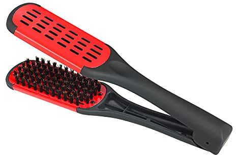 Layhou - Pettine per capelli lisciante con setole di cinghiale, spazzola per lisciare i capelli, raddrizzare i capelli, pettine strumenti per acconciatura, accessorio per raddrizzare i capelli
