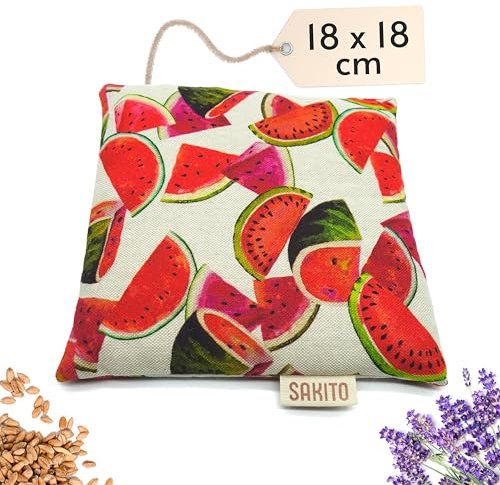 Saco Semillas Microondas (18x18 cm) - Terapia Natural para Estrés y Dolores Musculares - Uso Caliente o Frio - Gran Retencion de Calor - Muy Duradero con Tela de Primera Calidad - Aroma a Lavanda