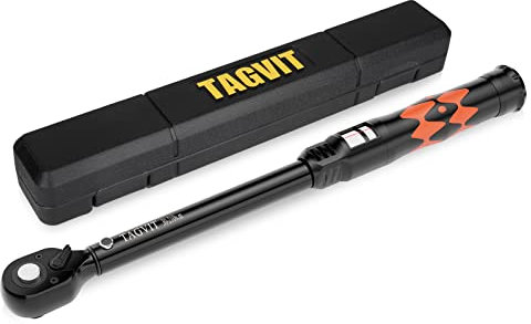 TAGVIT Drehmomentschlüssel 1/2 Zoll, ± 3% Fehlergenauigkeit, 30-210 Nm 72-Zahn-Drehmomentschlüssel für Motorrad, Auto, LKW Reparatur