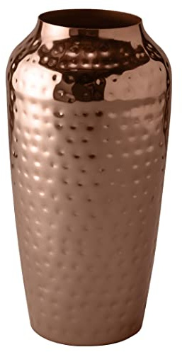 Decorative Hand Hammered Artisan Vase |Design Flower Vase | Living Room Décor | Modern Home | Table Centerpiece | Stylish Gift Box | Copper