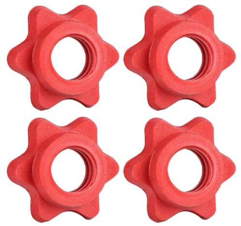 4Pcs/set Spinlock Collars Anti-Slip Spin-Lock Collar Screw Clamp Spinlock Collar For Dumbbell Weight Lifting Anti-slip Spin Lock Collar Screws Barbell Nut Hexagon Nut