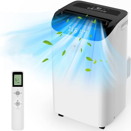 Humhold 12000 BTU Portable Air Conditioners with Remote Control, 3-in-1 Free Standing Cooling AC Unit with Fan & Dehumidifier, Cools Room up to 500 sq.ft, Smart/Sleep Mode,3 Speed,24H Timer,Window Kit