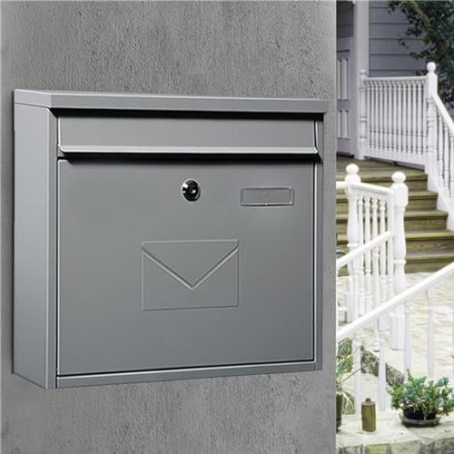 Postkasten Modern, Aus Verzinktem Blech, Wasserdicht, Abschließbar, für Briefkästen Im Freien, zu Hause Oder Im Büro