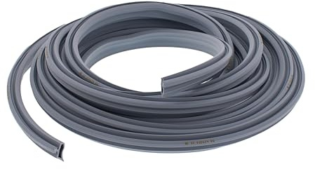 ToniTec Türdichtung Zugluftstopper M3967 Zimmertürdichtung grau 25m Türgummi 6mm Nuttiefe | 4,5mm Nutbreite