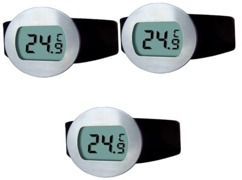 Alipis 3 Pièces thermomètre de bouteille de vin thermomètre portable jauge de température de bouteille de lait à liquide type de montre biberon tasse d'eau