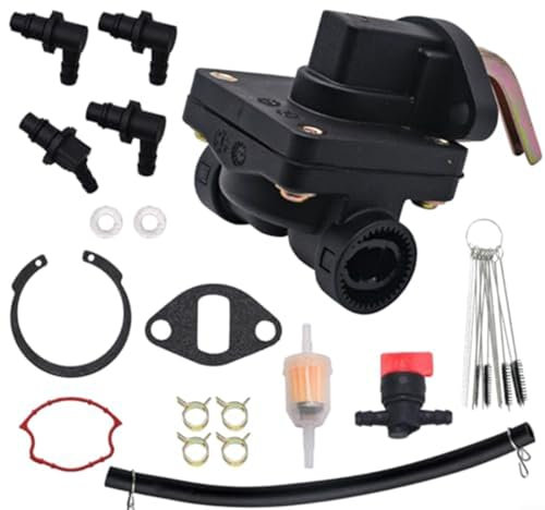 HEIBTENY Kraftstoffpumpenersatz für K241 K301 K321 K341-Motoren, Kraftstoffpumpe Zubehör mit Ventil, Dichtung, Kraftstoffleitung, Kraftstofffilter, Clips, Kohlenstoffstrahl-Reinigungswerkzeugsatz