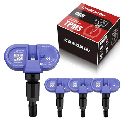 CARORAV TPMS Sensor Tesla, Bluetooth Tire Pressure Monitoring System Sensor fit for 2020 2021 2022 2023 2024 2025 Tesla Model S, Model X, Model Y, Model 3, Set of 4 Replaces 1472547G 1490701-01-B