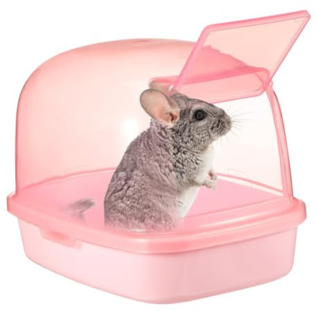 BESPORTBLE Hamster Sandbad Box Aus Kunststoff Staubfreie Sandtoilette Mit Abnehmbarem Deckel Für Hamster Chinchilla Igel Und Kleine Nagetiere Transparente Sandbadebox Für Kleintiergehege