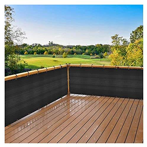 Balkon Sichtschutz UV Reißfestigkeit Zaun für Outdoor Gärten Innenhöfe Baustelle mit Öse & Kabelbinder Schwarz 1,2 x 6 m