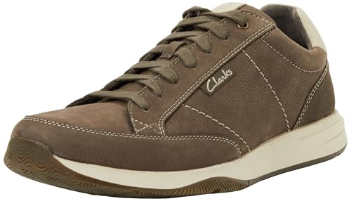 Clarks Townview Lace para hombre, nobuck gris, 9 UK, gris, 43 EU