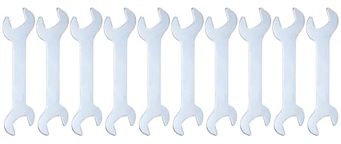 HARFINGTON 10pcs Double Open End Thin Wrenches 13mm x 14mm Metric Super Thin Small Flat Head Wrench Galvanizing Open Ended Spanner for Automotive Repair Furniture Assembly