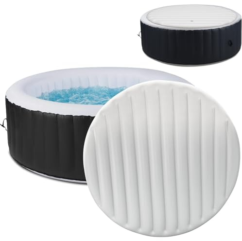 Aufblasbare Whirlpool-Abdeckung, 1,5 m, tragbare Spa-Abdeckung, wetterfest und staubdicht, für Whirlpools und Spas, einfach zu bedienen, universal, 165 x 165 cm