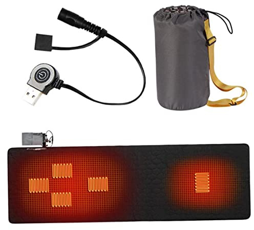 Xoeryoy Pad del Sacco a Pelo riscaldato 3 Livelli di Riscaldamento USB Rivestimento per Sacco a Pelo Ricaricabile Nero