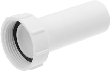 AKOOSY Sink Connector 1-1/4 Inch Thread to 32mm Straight Pipe Adapter, Leakproof Pp Plastic Sink Drain Pipe Converter for Bathrooms and Kitchens