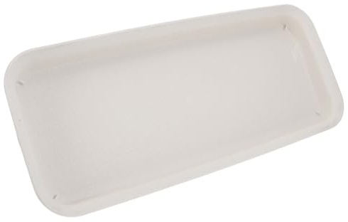 BAZEITFLOW Vassoio per Piante Rettangolare in Plastica Resistente, Sottovaso per Vasi da Interno, Dimensioni 40x17 Cm, per Davanzali e Mensole, Supporto Raccolta Acqua per Fioriere e Bonsai