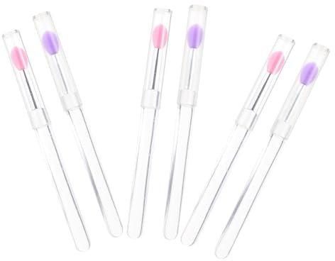 TOPPERFUN 6stücke Silikon-lidschattenpinsel und Lippenpinsel Make-up-werkzeuge für Präzises Auftragen von Farbe und Gloss Kompaktes Design für Heim und Reisegebrauch