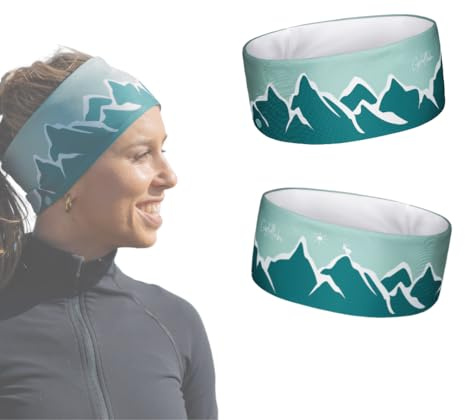 Gipfelgaudi Thermo Stirnband Bergwelten – Warmes & atmungsaktives Stirnband mit Fleecefutter | Perfekt für Wandern, Wintersport & Alltag