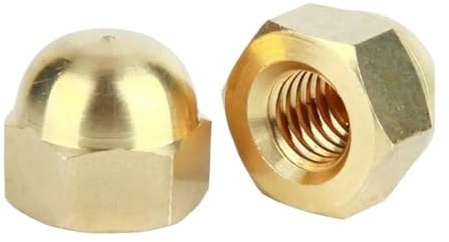 Tuerca ciega de latón macizo, Tuercas de bellota hexagonales latón M3-M16 DIN1587 GB923 1-20 uds(M10 2pcs)