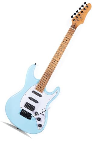 Elektrische Gitarre E Gitarren Übungsinstrument Geeignet Für Anfänger Und Erwachsene(Blue)