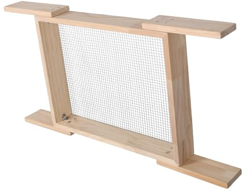 SEWOART Tamis de Jardin en Bois avec Grille Métallique Robuste Tamis à Terre 44x34 Cm Poignée Amovible Ergonomique pour Compost Sable Gravier et Sol Pratique pour Jardinage