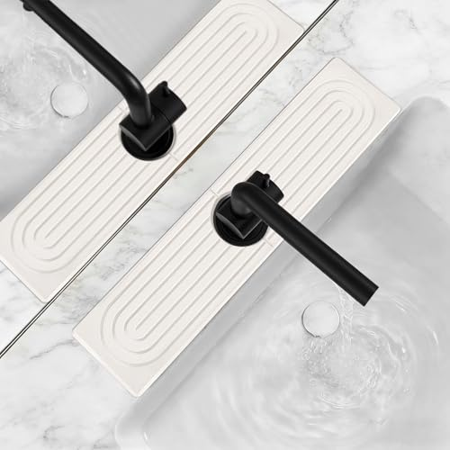 AOOHA Kranmatta för diskho, 40 × 10 cm stentorkningsmatta kök, kiselgentorkning vask, stänkskydd, superabsorberande, för kök och badrumsbänk