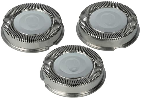vhbw 3x Ersatz-Scherköpfe kompatibel mit Philips HQ4625 | HQ46, HQ4607, HQ4608, HQ460, HQ4601, HQ4609, HQ4610 Elektrorasierer, Silber