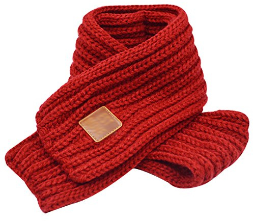 AiSi Strickschal für Kinder, einfarbig, weich, warm Gr. Einheitsgröße, weinrot
