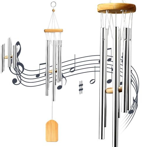 Nuosen - Scacciaspiriti, campanello musicale, in legno, da appendere, per esterni, giardino e arredamento casalingo, idea regalo