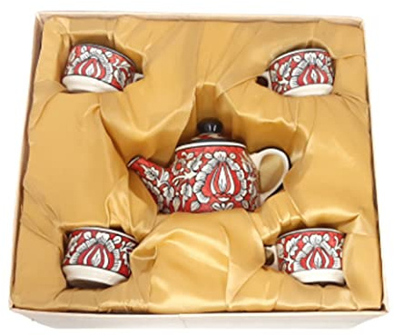 India Meets India Christmas Festive Spacial Gift Pack of Handmade Kettle & Cups | Kitchen | Crockery