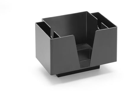 HENDI Porta tovaglioli con 3 scomparti, Nero, 193x143x(H)136mm