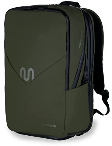 onemate Rucksack Backpack Pro (Herren und Damen) Vielseitig und Durchdacht aus Recycelten Plastikflaschen 22L (Grün)