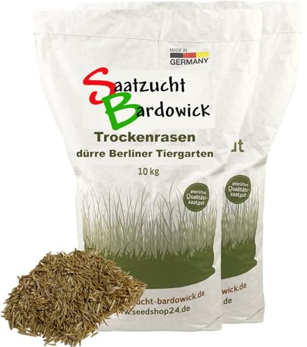 1-30 Kg Rasensamen Berliner Tiergarten Gebrauchsrasen - für trockene Standorte - Qualität zum fairen Preis (25 kg)