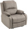 HOMCOM Recliner Chair, Microfibre Reclining Chair with Adjustable Leg Rest, Cup Holders, Recliner Armchair for Home Living Room, Brown