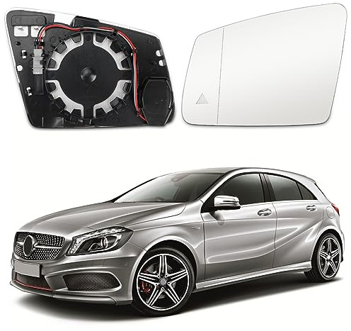Spiegelglas Ersatz für Mercedes-Benz A B C E S-Class W176 W246 W204 W212 A207 C207 C216, Toter-Winkel-Spiegel Umkehrlinse Rückfahrglas Außenspiegel Asphärisch für C117 X156 C218 X218 X204 (Links)