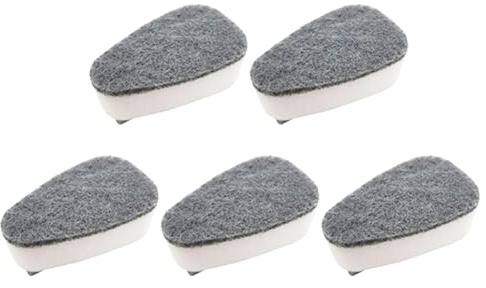 XIZONLIN 5Pcs Kitchen Cleaning Brush Replaceable Sponge Heads Washing Up Brushes Multifunction Soap Dispensing Dish Brush for Pans Pots Dishes Sink