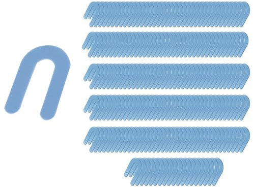 TopHomer Lot de 300 cales en forme de fer à cheval en forme de U pour nivellement des sols, cales en plastique bleu