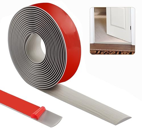 600cm×4cm Striscia di soglia strisce di transizione del pavimento striscia divisoria autoadesiva per porta del pavimento striscia di rivestimento del bordo del pavimento(Grigio)