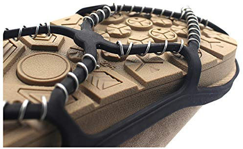Kayferli Schuhspikes Schnee und EIS Schnee Schnee Steigeisen Outdoor-Schuh Bergsteigen -Rutsch-Wintersportgeräte Ski-Gesichtsschutz Für Damen Spikes für Schuhe Winter (Black, One Size)